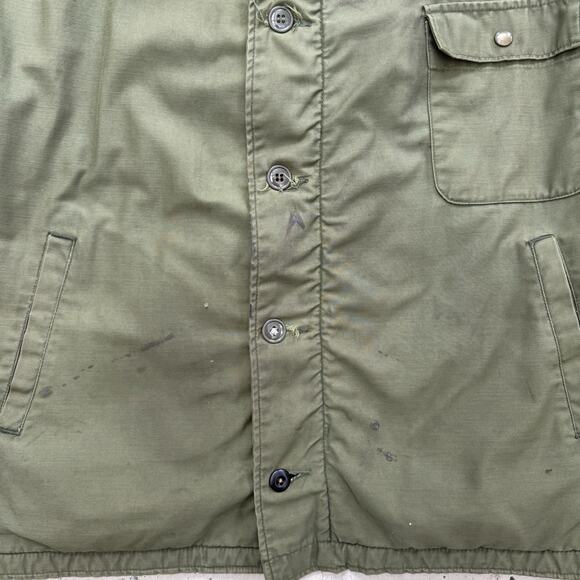 Vintage 80’s USN Stenciled Extreme Cold Weather Impermeable Deck Jacket Men’s XL - Picture 5 of 8